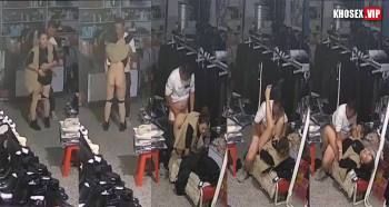 Hack cam shop quần áo: chủ tiệm quấn em nhân viên ngay tại cửa hàng